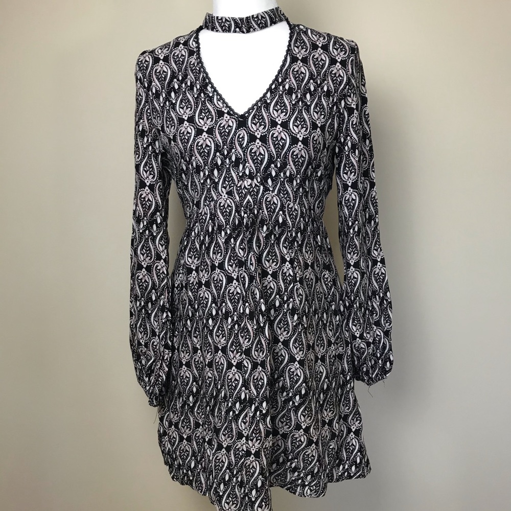 NWT Altar’d State Black Long Sleeve Vintage Dress